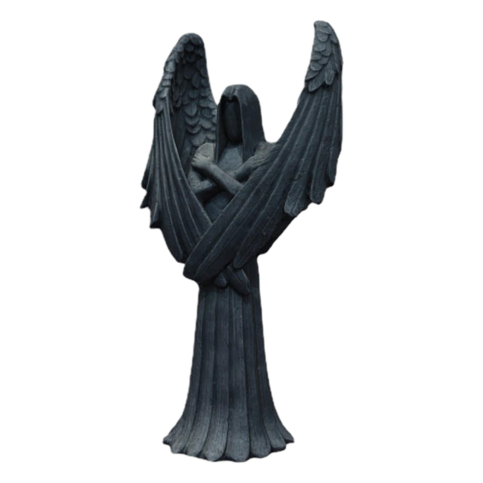 Bothyi - Estatuilla De Ángel Escultura De Ángel De Resina Estatua De Ángel Oscuro Para La Decoración De La Oficina En El Hogar