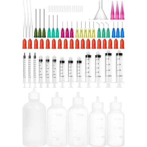 Set De Botellas Exprimibles Con Punta De Aguja Con Jeringa De Pegamento Eomhept