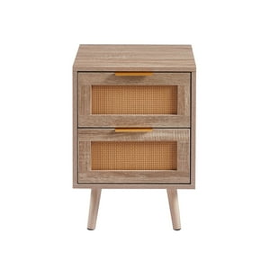 Klik Muebles - Velador Eames Mesh Doble - Madera Oscura Walnut