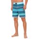 thumbnail image 4 of INSPIRE CHIC Pantalones Cortos de Playa para Hombre con Cintura de Cordón y Bloque de Color a Rayas de Verano 36 Azul Claro, 4 of 5