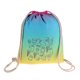 thumbnail image 1 of Mochila con cordón reflectante para gimnasio, natación deportiva, ciclismo, azul cielo, 1 of 5