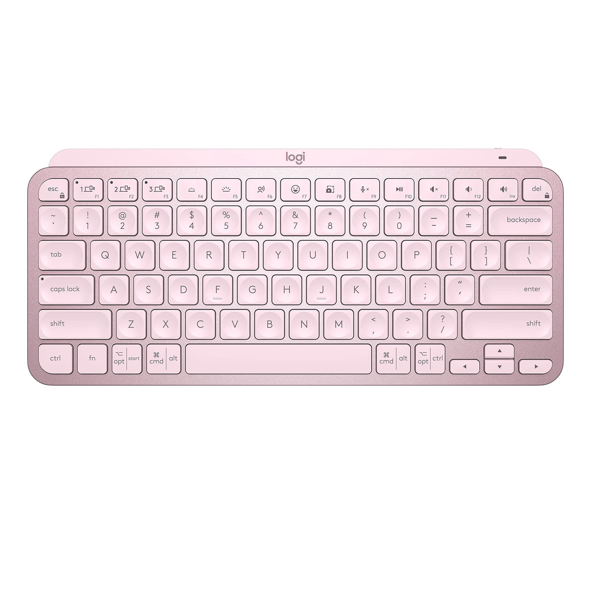 Teclado Logitech Mx Keys Mini Inalámbrico Iluminado - Rosa