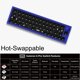 thumbnail image 4 of Teclado mecánico Keychron Q9 de 52 teclas, cableado, RGB y aluminio azul, 4 of 7