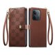 thumbnail image 1 of Funda Billetera con Cierre para [Xiaomi Redmi 15C] con Tarjetero, Soporte y Correa de ManoMarrón, 1 of 5