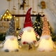 thumbnail image 1 of gnomos navideños de peluche con lentejuelas y luz, 30 cm, hechos a mano, suecos, con gorro de lentejuelas, adornos de duende navideño, para regalo de Acción de Gracias, decoración de mesa navideña., 1 of 7