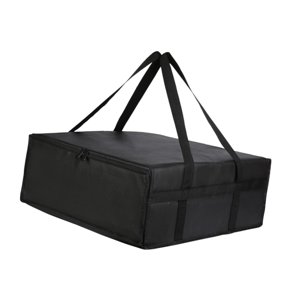 Magideal - Bolsa De Transporte De Entrega De Pizza Aislada Llena De Equipo Reforzado De Almacenamiento De Alimentos Fríos Fríos Fríos Aislados Para Catering Prof Negro