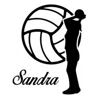 Rienda Libre Graphics - Decomural Personalised Name Netball Sports Ws-51254
