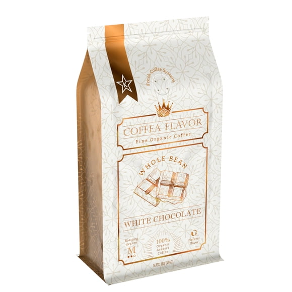 Café en grano COFFEA FLAVOR sabor chocolate blanco orgánico tostado medio