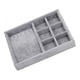 thumbnail image 3 of Caja De Bandeja De Exhibición De Joyería Apilable De Terciopelo Gris Para Rejilla De Joyería, 3 of 5