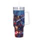 thumbnail image 2 of Los Superhéroes de Marvel Vaso aislado de acero inoxidable con asa, diseño temático, regalo para familia, amigos y fans; incluye pajita y encaja en el portavasos estándar, 40 oz, 2 of 6