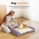 thumbnail image 3 of Cama Ortopédica para Perros Pequeños Lavable: Cama con Respaldo para Perros de Tamaño Pequeño, Espuma de Celdas en Forma de Huevo, Sofá Impermeable con Funda Removible - Morado, 3 of 7