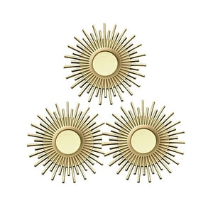 Vgo - Espejo Decorativo Para Colgar En Set De 3 Redondos Ø25 Cm. C/U
