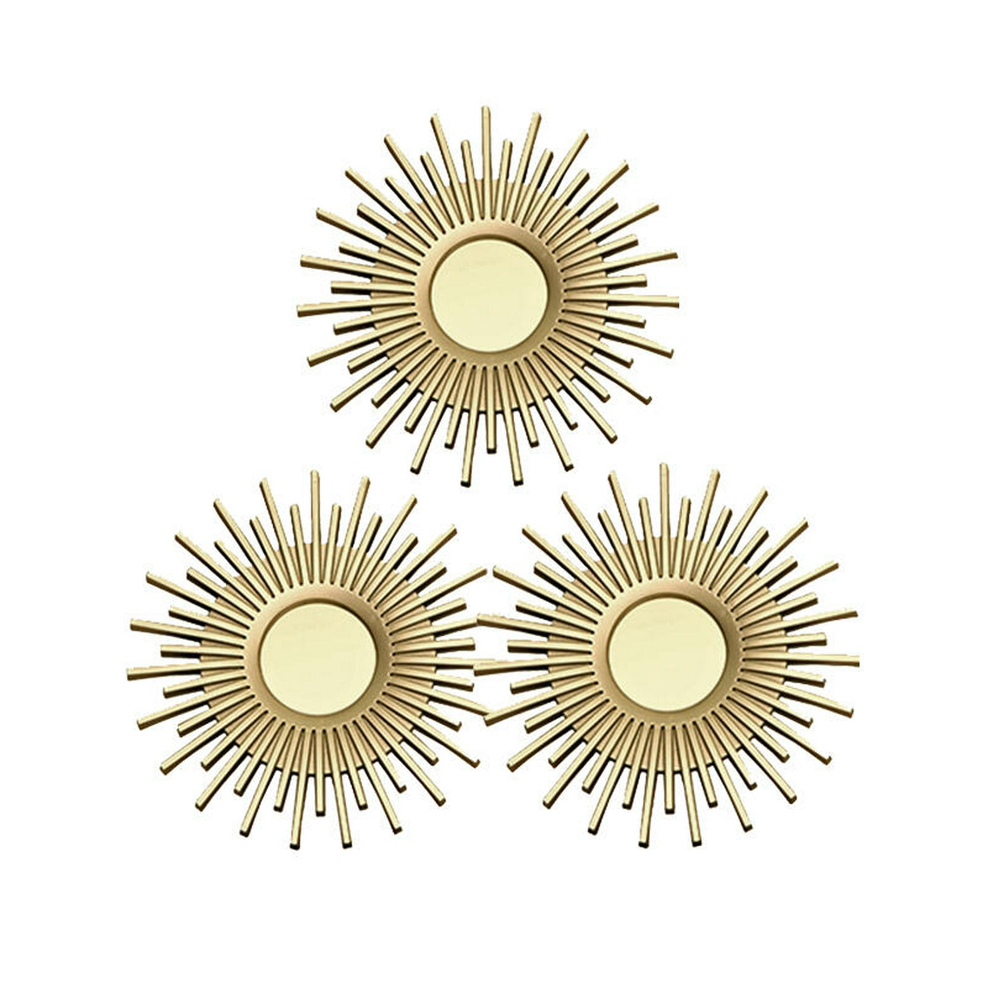 Vgo - Espejo Decorativo Para Colgar En Set De 3 Redondos Ø25 Cm. C/u