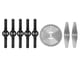 thumbnail image 1 of Cuchillas de repuesto para cortacésped, cabezales de cuchillas de acero inoxidable para desbrozadora, cuchillas para cortacésped, hojas de sierra redondas, hojas de metal y hojas de plástico., 1 of 6