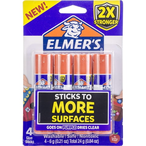 Barras De Pegamento Elmer'S Extra Fuerte Lavables 6G Paquete De 4