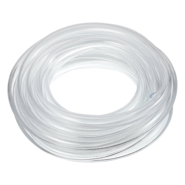 Manguera Transparente Uxcell, Tubo de Agua de Plástico Flexible Manguera de Vinilo Ligera - Adecuada para (Jardín/Piscina/Bomba/Acuario/Tanque de Peces), 0.51"(13mm) DI & 0.71"(18mm) DE & 16.4ft