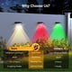 thumbnail image 5 of Luces solares para cercas TECKNET, paquete de 12, RGB y blanco cálido, IP66, 5 of 8
