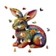 thumbnail image 2 of Ceramic Rabbit Jigsaw Puzzle, Special-shaped Animal Jigsaw Puzzle, Adult Decompression Round Super Hard And Difficult Puzzle Toy, Birthday Holiday Adult Men And Women Gift, 2 of 2