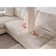 thumbnail image 2 of Double-seater Sofa, Made of Comfortable and Soft Corduroy Fabric, Suitable for Living Rooms, Beige White, 2 of 3