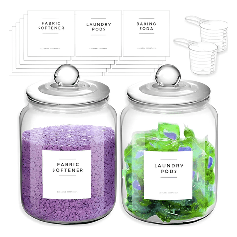 Genérico - 2 Contenedores De Detergente 2Lt Con Cuchara Y