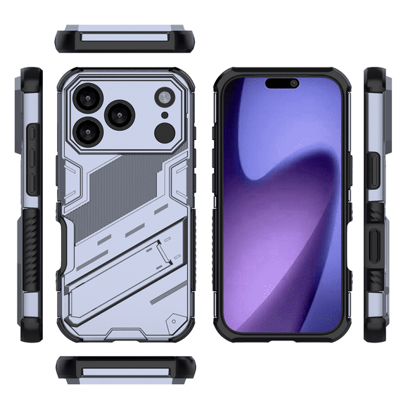 Funda GANGXUN Antigolpes para iPhone 17 Pro Max con Soporte Invisible, Antihuellas y Protección Completa