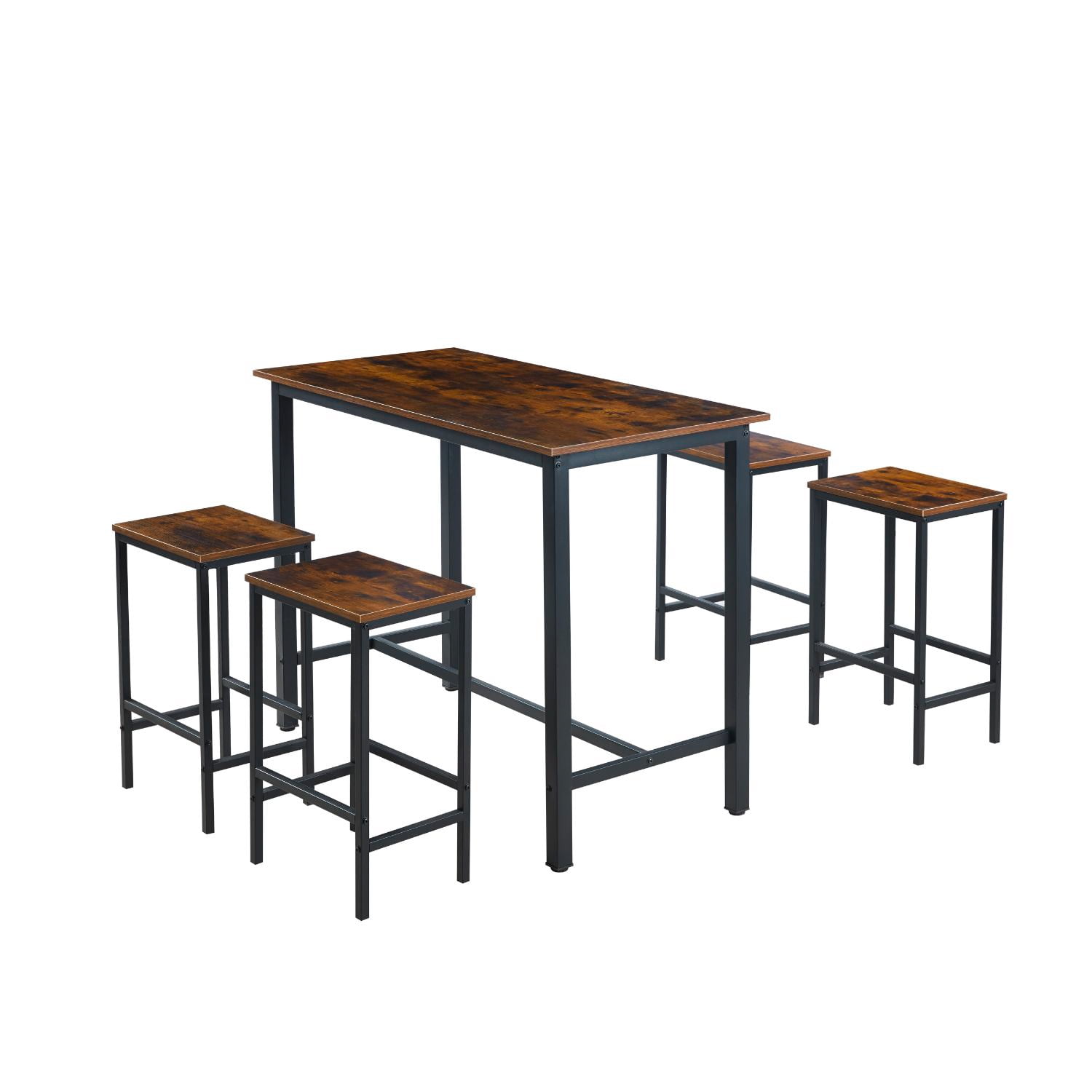 Klik Muebles - Set De Comedor Para Cocina Con Pisos Taburetes Madera Industrial
