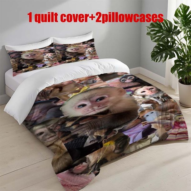 3pcs Horse Puzzle Themed Bedding Set | 1 Duvet Cover + 2 Pillowcases Polyester