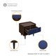 thumbnail image 4 of Buró Manhattan Comfort Duane con diseño acanalado azul marino, 4 of 7