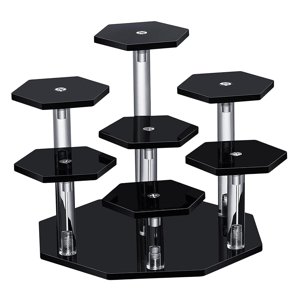 Magideal - Elevadores De Acrílico De Exhibición De Acrílico, Soporte De Exhibición De Colección S De Figuras De Acción Duraderas, Para Coleccionables Muñecas Jug Negro