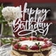 thumbnail image 1 of Decoración de tarta Kaoenla plateada para tartas de feliz cumpleaños, 1 of 7
