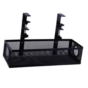 Bothyi - Contenedor Para Estante De Almacenamiento De Cables Debajo Del Organizador De Escritorio Para Oficina En Casa Negro