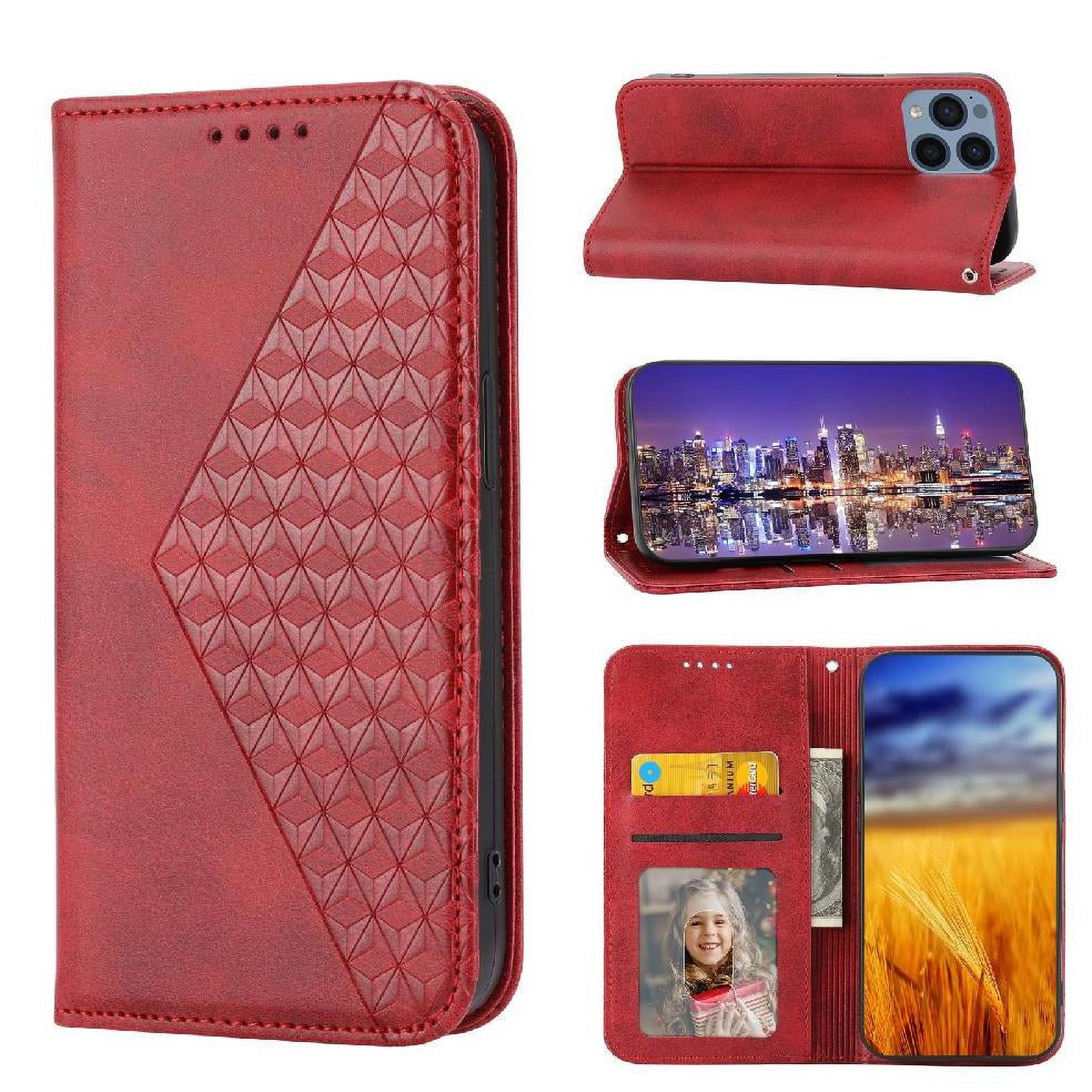 Funda Flip Foxdock Para Sony Xperia 5 Iv , Estilo Billetera Con Diseño Rombo, Correa De Mano Y Soporte, Uso Diario