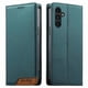 thumbnail image 1 of Funda Tipo Cartera de Cuero Sintético para Samsung Galaxy A14 Bloqueo RFID, con Ranuras para Tarjetas y Bolsillo para Efectivo, Cierre Magnético Fuerte Verde, 1 of 6
