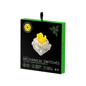 Kit De 36 Switches Mecánicos Para Teclado Razer, Color Amarillo, 3Ra Generación