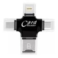 Nonstop - Lector De Tarjeta - 4 En 1 Negra Otg - Tipo C - Ios