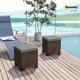 thumbnail image 2 of Pufs de Patio para Exterior Outsunny Todo Clima en Ratán Gris, 2 of 9