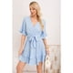 thumbnail image 2 of Vestido Corto Mujer Manga Corta Escalonado Casual Eventos 3369, 2 of 3