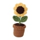 thumbnail image 3 of Mini Maceta Rústica Con Flores Tejidas A Mano, Estante Para Regalo De Cumpleaños Y Día De San Valentín, Girasol, 3 of 6