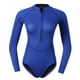 thumbnail image 4 of Traje De Neopreno Con Manga De Neopreno Para Mujer Traje De Bikini De Buceo Con Cremallera Frontal Azul XL, 4 of 5