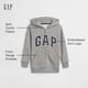 thumbnail image 2 of Sudadera con Capucha con Cierre y Logo GAP para Niños, Gris Claro Jaspeado, 2 of 2