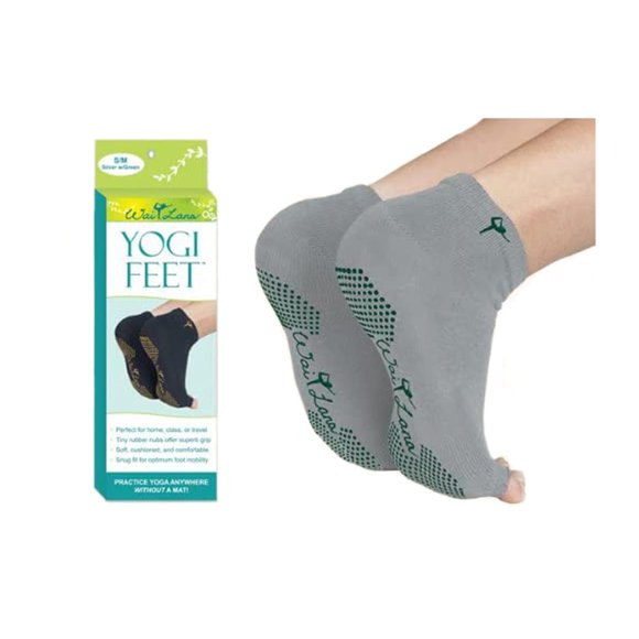Equipo de yoga Wai Lana Yogi Feet, plata/verde, S/M