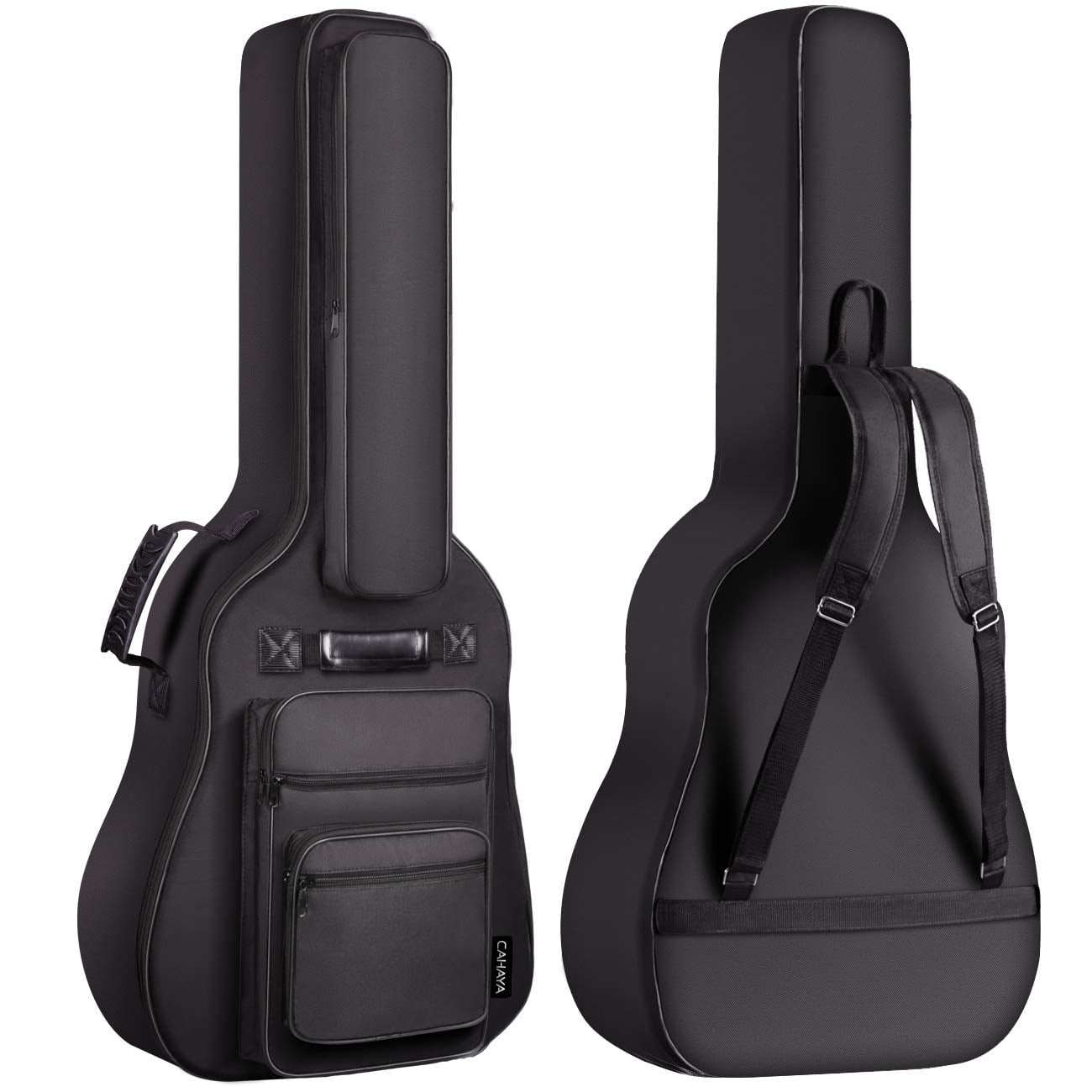 Cahaya - Funda Para Guitarra Acústica Con Múltiples Bolsillos Acolchado De 10 Mm