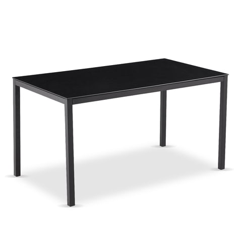 Novahus - Mesa De Comedor Vidrio Negro 120X80X75Cm