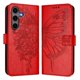 thumbnail image 2 of Funda cartera mariposa para Samsung Galaxy S25 Plus con soporte y ranuras para tarjetas Rojo, 2 of 5