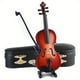 thumbnail image 1 of Beautiful Wooden Miniature Violin Set: Stand, Bow, Case, And Musical Instrument - Perfect Home Decoration!, 1 of 2