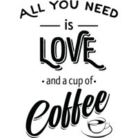 Rienda Libre Graphics - Decomural Love And Coffee Food Drink Ws-46123