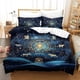 thumbnail image 2 of Juego De Funda Nórdica Astrolabe Con Estampado 3d Doce Signos Del Zodiaco Cierre De Cremallera Microfibra Suave 3 Piezas Para Niños Y Adolescentes, 2 of 3