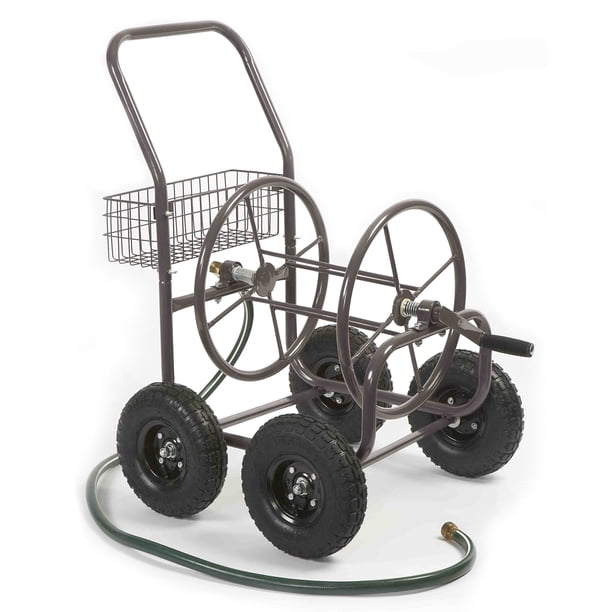Carro con Carrete para Manguera de Agua Liberty Garden de Acero con Capacidad para 250 pies