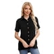 thumbnail image 2 of Blusa Mujer Manga Corta Algodón Botones 0055, 2 of 3