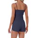 thumbnail image 3 of INSPIRE CHIC Conjunto de Pijama para Mujer de Punto Acanalado Cami Sin Mangas con Cuello Cuadrado y Pantalones Cortos con Abertura Ropa de Dormir Conjuntos de Salón XL Azul Marino, 3 of 6